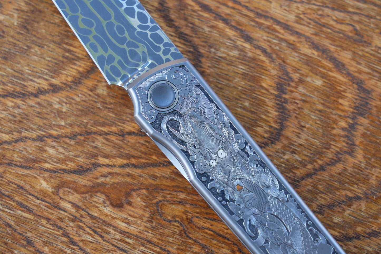 Chop Hand Carved Ti hand Vegas Forg Damascus