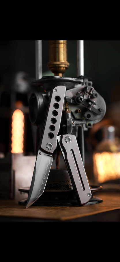 Chop Classic 2505-A-Ti Flat SLD Steel Front Flipper Ti Clip