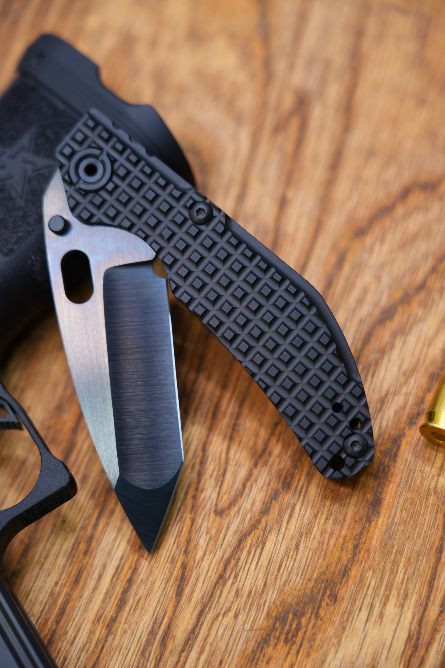 BBNM Tanto CPM-3V DLC Blade Hand-Polished Dwyer Design Shadow Edition