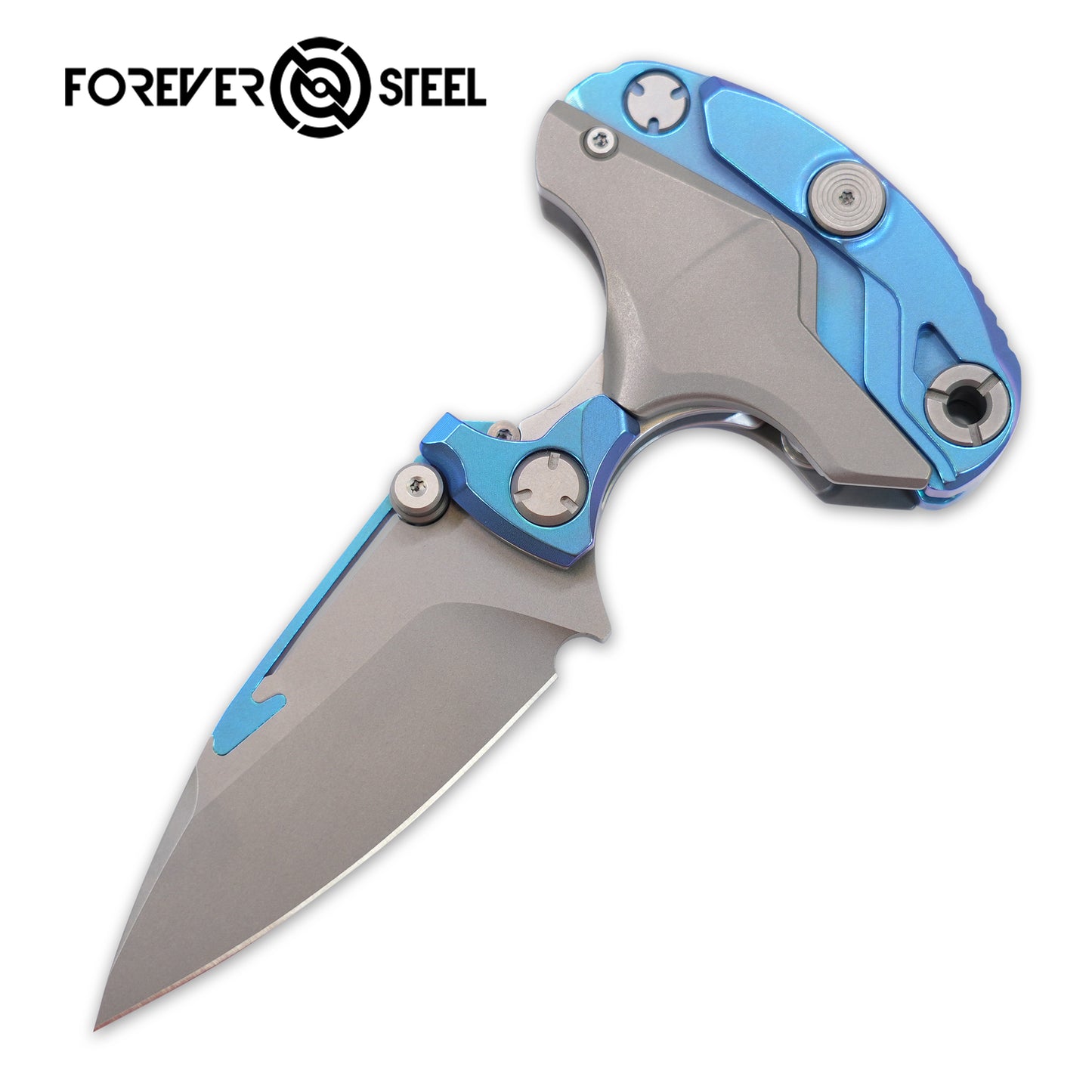 FS EDC Alkaid Blue Titanium handle M390 blade