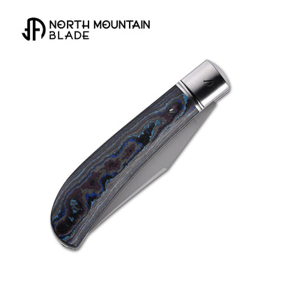 2531-BLCF Thin Classic Lanny Gentleman Pocket Knife Blue Ceramic Carbon Fiber