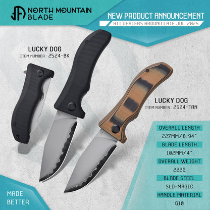 Lucky Dog 2524-BK Black G10 SLD-Magic