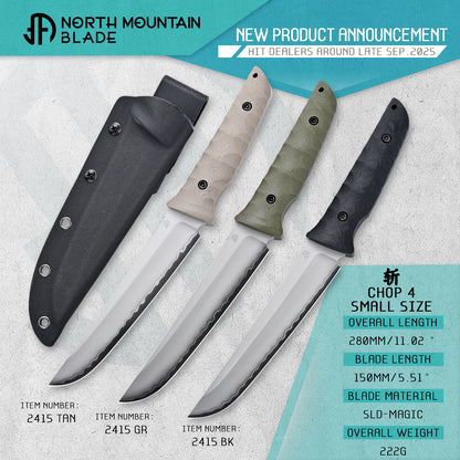 CHOP Tanto 2415-BK Japanese Samurai short sword with hand-polished edge
