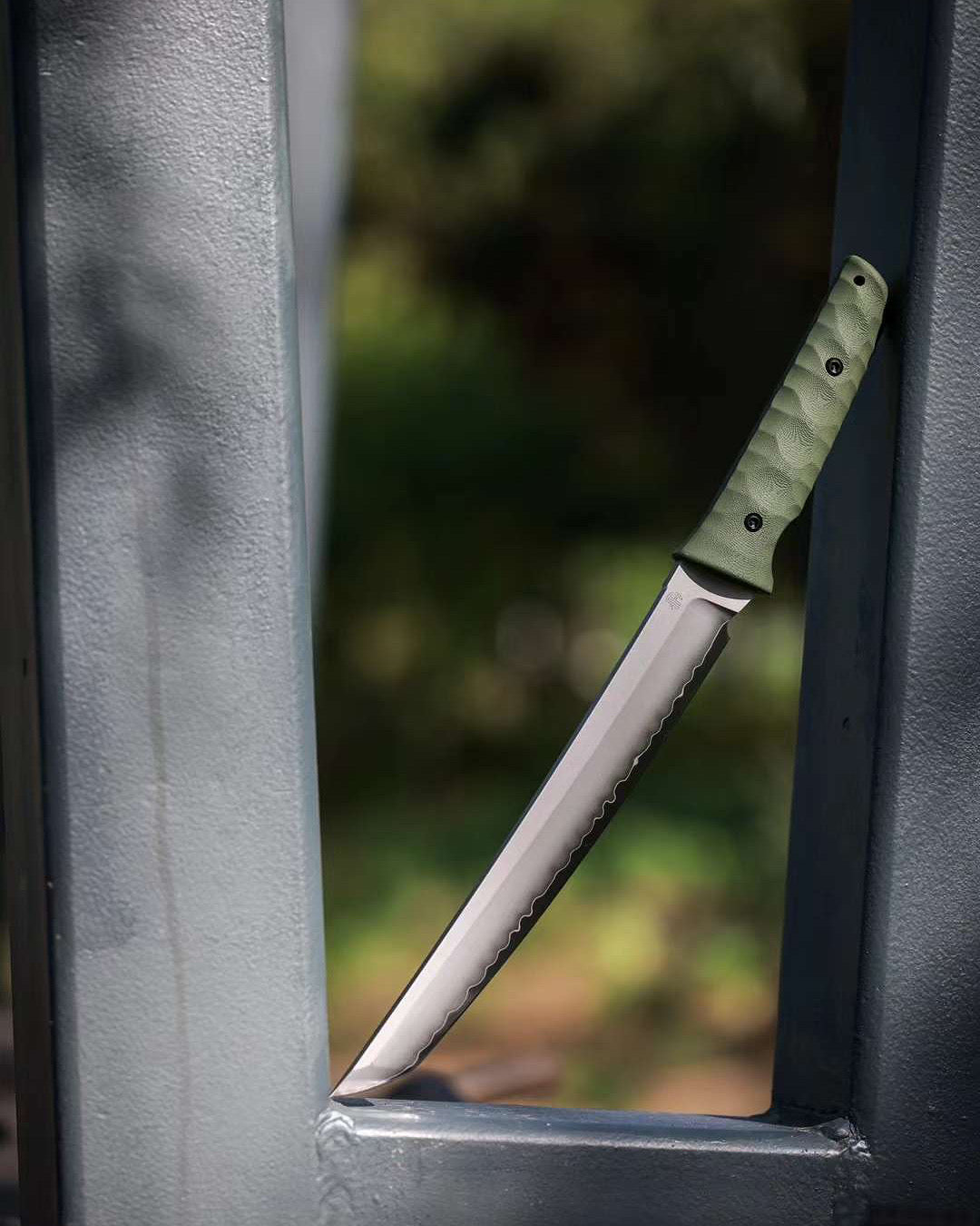 The Chop Plus 15inch Classic Japan Tanto tactical knife SLD-Magic green G10