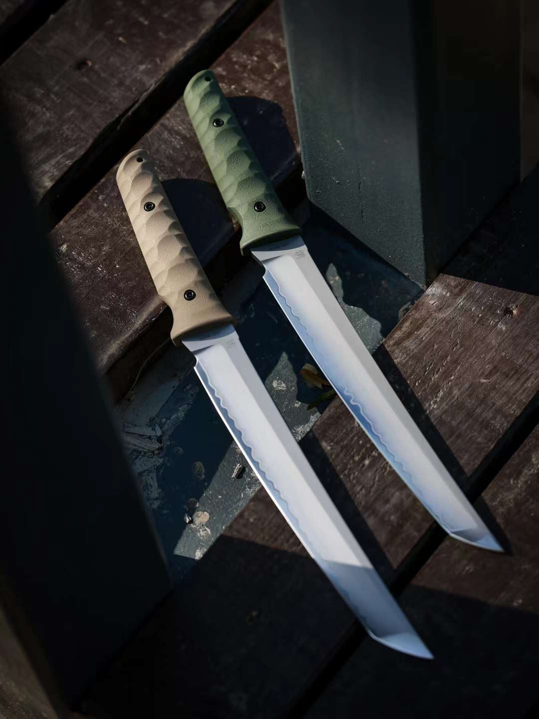 The Chop Plus 15inch Classic Japan Tanto tactical knife SLD-Magic green G10