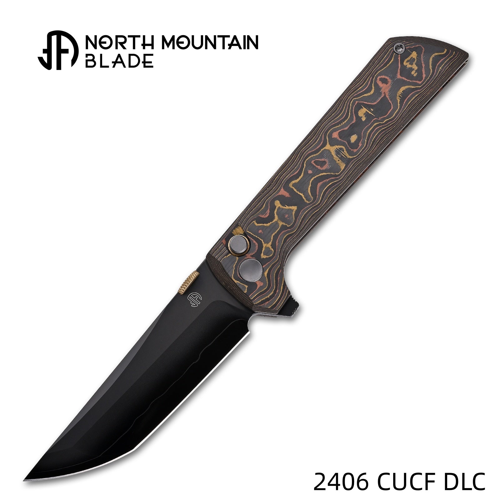 2406-CUCF-DLC Chop2 Copper-inlaid Carbon Fiber New .45-style thumb