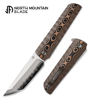 2411-BKSK Kick Stop Chop Plus Hidden flipper Japanese style tactical tanto folding knife