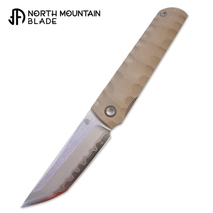 2411-BR Kick Stop Chop Plus coffee Hidden flipper Japanese style tactical tanto folding knife
