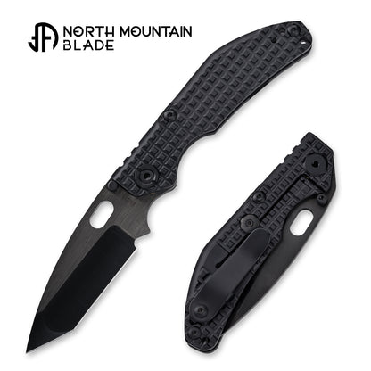 BBNM 2522-DT Tanto CPM-3V DLC Blade Hand-Polished Dwyer Design Shadow Edition