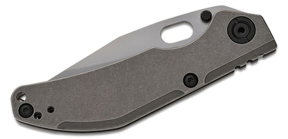 BBNM 2521-Ti Bowie Duane Dwyer BBNM Frame Lock Folding Knife 3.62" SLD Satin/Hamon Bowie Blade, Gray Titanium Handles - BBNM TI BOWIE