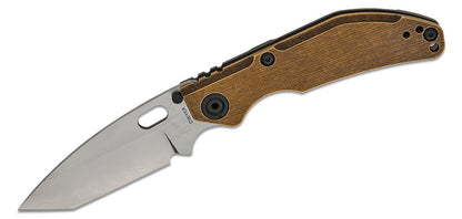BBNM 2522-CU Bronze Tanto Duane Dwyer Frame Lock Folding Knife 3.62" SLD Satin/Hamon Tanto Blade, Bronze Handle with Titanium Lock - BBNM BRONZE TANTO
