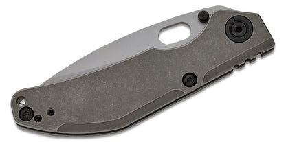 BBNM 2522-Ti Tanto Duane Dwyer Frame Lock Folding Knife 3.62" SLD Satin/Hamon Tanto Blade, Gray Titanium Handles - BBNM TI TANTO
