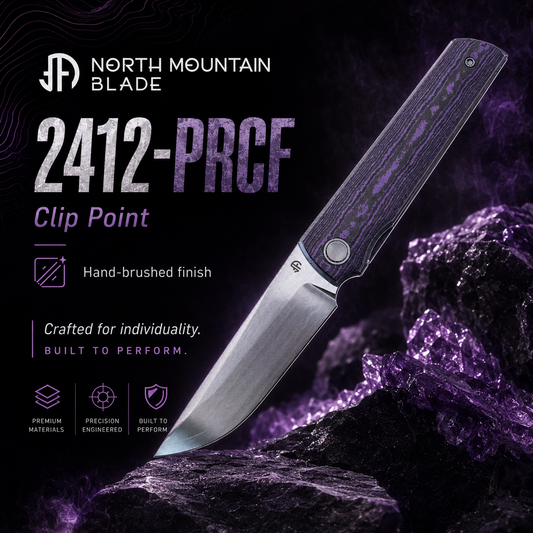 2412-PRCF Clip Point Hand-brushed finish