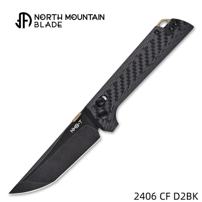 2406-CF-D2BK Crossbar Lock Knife D2 Steel Japanese-style tactical folding knife