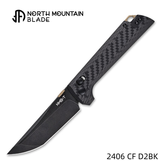 2406-CF-D2BK Crossbar Lock Knife D2 Steel Japanese-style tactical folding knife