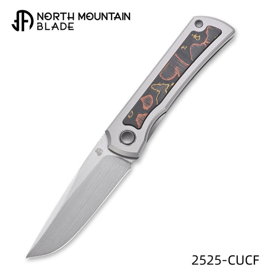 Sun 2525-CUCF MINI Folding Knife Ti Handle M390 Blade hand-brushed finish