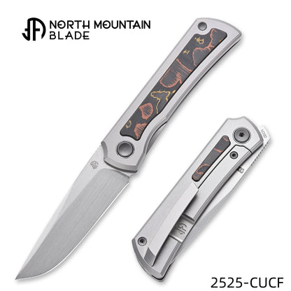 Sun 2525-CUCF MINI Folding Knife Ti Handle M390 Blade hand-brushed finish