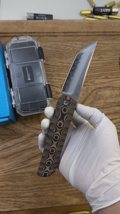 2411-BKSK Kick Stop Chop Plus Hidden flipper Japanese style tactical tanto folding knife