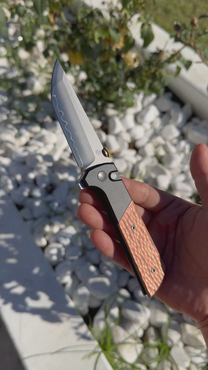 2407-CUHM Aluminum alloy frame Hammered copper handle