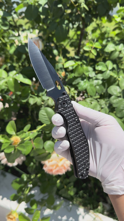 BBNM 2521-DB Bowie CPM-3V DLC Blade Hand-Polished Dwyer Design Shadow Edition