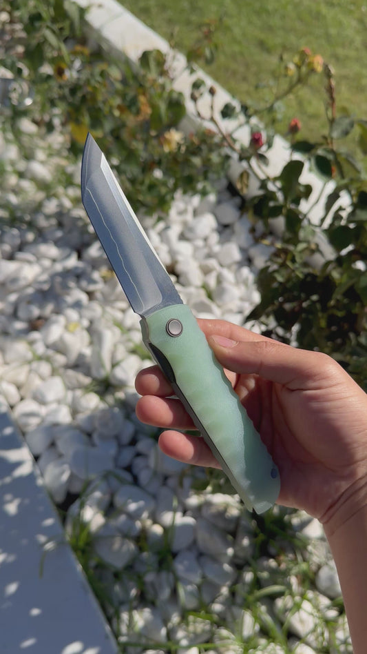 2411-JD Kick Stop Chop Plus Hidden flipper Japanese style tactical tanto folding knife