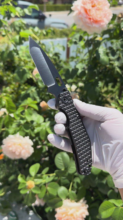 BBNM 2522-DT Tanto CPM-3V DLC Blade Hand-Polished Dwyer Design Shadow Edition