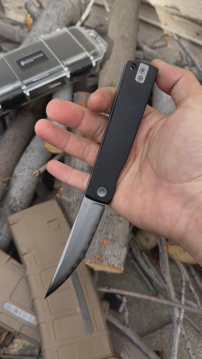 KAIKEN 2502-G10-BK Classic Japanese style tactical folding knife