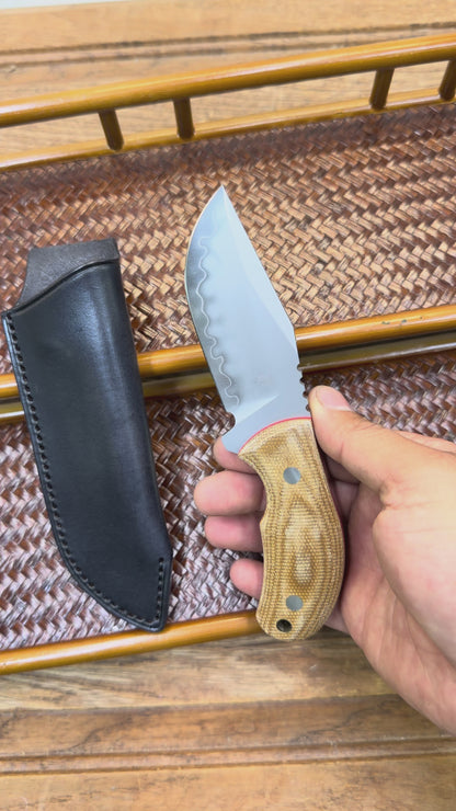 North Mountain Raccoon Skinner Hunting Knife Micarta Handel SLD-Magic