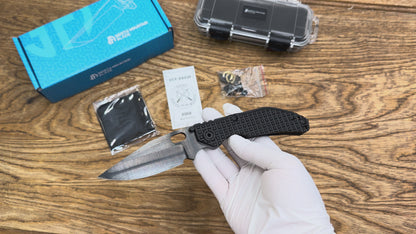 BBNM 2521-DB Bowie CPM-3V DLC Blade Hand-Polished Dwyer Design Shadow Edition