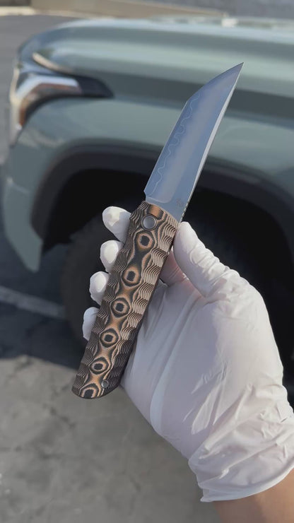 2411-BKSK Kick Stop Chop Plus Hidden flipper Japanese style tactical tanto folding knife